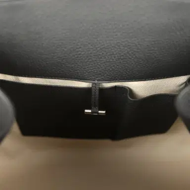 The Row The Row Soft Margaux 17 Bag Black Calfskin Silver Hardware | Thumbnail 10 The Row The Row Soft Margaux 17 Bag Black Calfskin Silver Hardware | Thumbnail 10