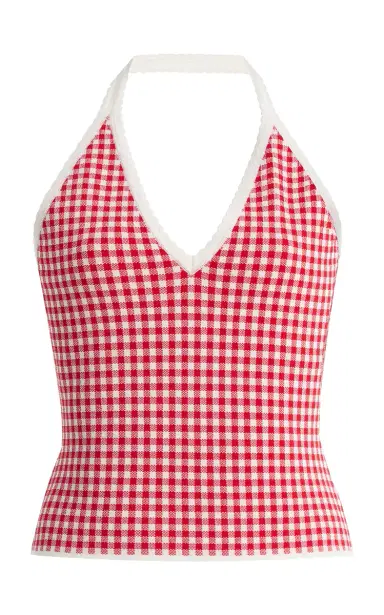 Posse Micah Gingham Knit Halter Top | Thumbnail 4 Posse Micah Gingham Knit Halter Top | Thumbnail 4