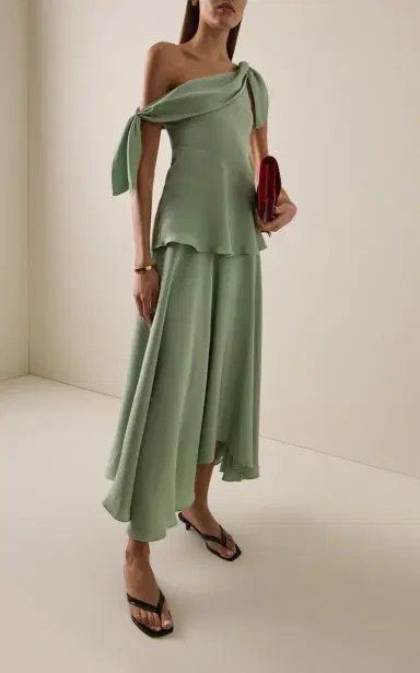 Rodarte Exclusive Tie-Detailed Bias Silk-Crepe Top | Thumbnail 3 Rodarte Exclusive Tie-Detailed Bias Silk-Crepe Top | Thumbnail 3