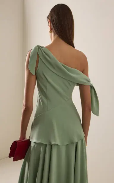 Rodarte Exclusive Tie-Detailed Bias Silk-Crepe Top | Thumbnail 4 Rodarte Exclusive Tie-Detailed Bias Silk-Crepe Top | Thumbnail 4