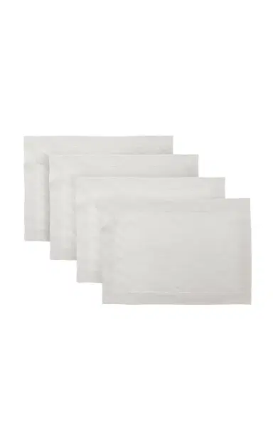 Moda Domus Set-of-Four Linen Placemats - Off-White | Thumbnail 2 Moda Domus Set-of-Four Linen Placemats - Off-White | Thumbnail 2