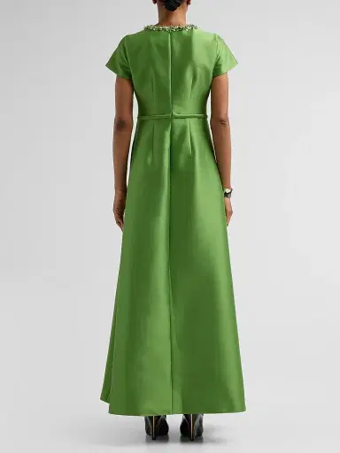 SACHIN & BABI Women's Blythe Embellished Neck A-Line Gown - Green Garnet | Thumbnail 3 SACHIN & BABI Women's Blythe Embellished Neck A-Line Gown - Green Garnet | Thumbnail 3