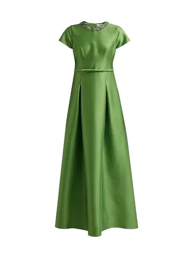 SACHIN & BABI Women's Blythe Embellished Neck A-Line Gown - Green Garnet | Thumbnail 1 SACHIN & BABI Women's Blythe Embellished Neck A-Line Gown - Green Garnet | Thumbnail 1