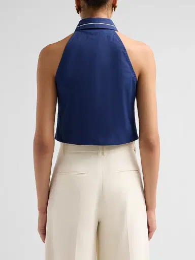 SEROYA Women's Yumi Halterneck Top - Admiral Blue | Thumbnail 3 SEROYA Women's Yumi Halterneck Top - Admiral Blue | Thumbnail 3