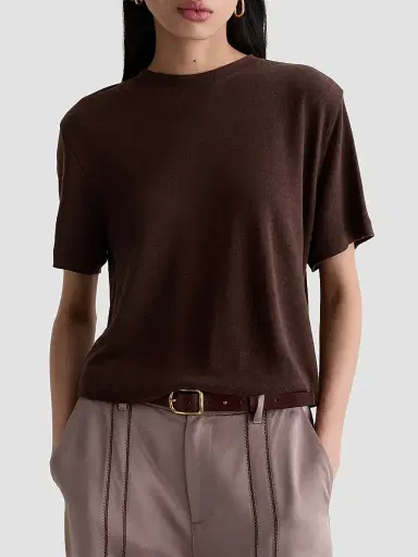 AG Jeans Women's Charli Crewneck T-Shirt - Oak Barrel | Thumbnail 4 AG Jeans Women's Charli Crewneck T-Shirt - Oak Barrel | Thumbnail 4