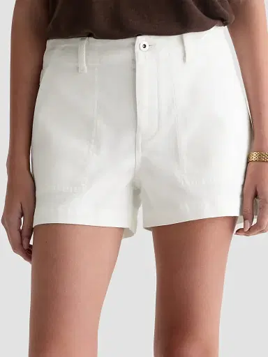 AG Jeans Women's Analeigh Mid-Rise Denim Shorts - Powder - Size 32 | Thumbnail 2 AG Jeans Women's Analeigh Mid-Rise Denim Shorts - Powder - Size 32 | Thumbnail 2