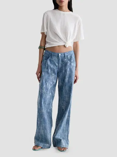 AG Jeans Women's Charli Crewneck T-Shirt - Powder | Thumbnail 2 AG Jeans Women's Charli Crewneck T-Shirt - Powder | Thumbnail 2