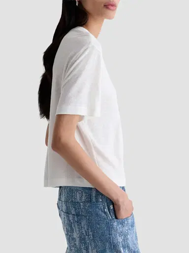 AG Jeans Women's Charli Crewneck T-Shirt - Powder | Thumbnail 8 AG Jeans Women's Charli Crewneck T-Shirt - Powder | Thumbnail 8