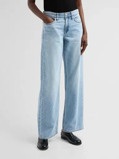 rag & bone Women's Cam Featherweight Straight-Leg Jeans - Moon - Size 32 | Thumbnail 4 rag & bone Women's Cam Featherweight Straight-Leg Jeans - Moon - Size 32 | Thumbnail 4