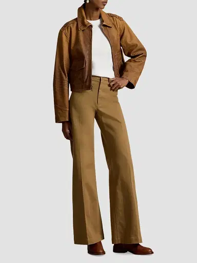 Polo Ralph Lauren Women's Beaton Stretch Cotton Pants - Tan | Thumbnail 2 Polo Ralph Lauren Women's Beaton Stretch Cotton Pants - Tan | Thumbnail 2
