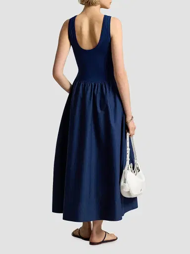 Polo Ralph Lauren Women's Ponte-Bodice Sleeveless Maxi Dress - East Side Royal - Size XS | Thumbnail 3 Polo Ralph Lauren Women's Ponte-Bodice Sleeveless Maxi Dress - East Side Royal - Size XS | Thumbnail 3