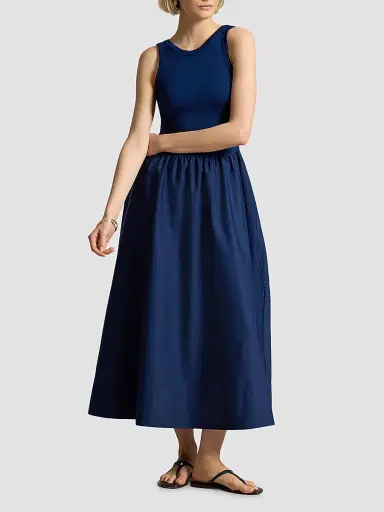 Polo Ralph Lauren Women's Ponte-Bodice Sleeveless Maxi Dress - East Side Royal - Size XS | Thumbnail 4 Polo Ralph Lauren Women's Ponte-Bodice Sleeveless Maxi Dress - East Side Royal - Size XS | Thumbnail 4