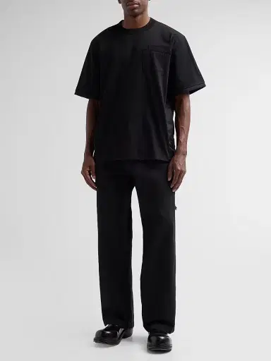 Sacai Men's Nylon Twill x Cotton Jersey T-Shirt - Black - Size XL | Thumbnail 2 Sacai Men's Nylon Twill x Cotton Jersey T-Shirt - Black - Size XL | Thumbnail 2