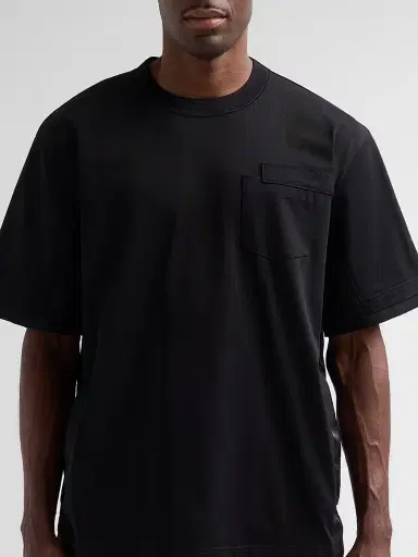 Sacai Men's Nylon Twill x Cotton Jersey T-Shirt - Black - Size XL | Thumbnail 5 Sacai Men's Nylon Twill x Cotton Jersey T-Shirt - Black - Size XL | Thumbnail 5