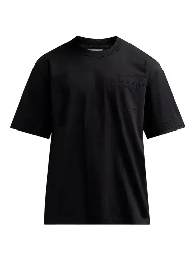 Sacai Men's Nylon Twill x Cotton Jersey T-Shirt - Black - Size XL | Thumbnail 1 Sacai Men's Nylon Twill x Cotton Jersey T-Shirt - Black - Size XL | Thumbnail 1