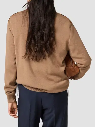 Miu Miu Women's Wool and Suede Sweater | Thumbnail 4 Miu Miu Women's Wool and Suede Sweater | Thumbnail 4