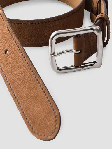 Prada Men's Nubuck Leather Belt | Thumbnail 3 Prada Men's Nubuck Leather Belt | Thumbnail 3