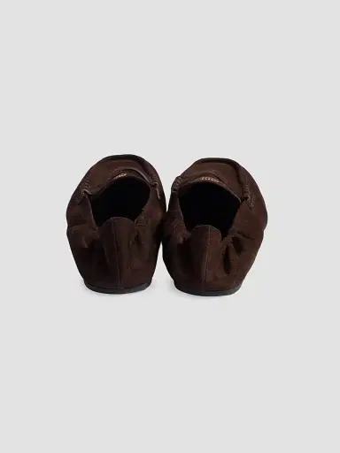 Miu Miu Women's Ruches Suede Loafers - Dark Brown | Thumbnail 2 Miu Miu Women's Ruches Suede Loafers - Dark Brown | Thumbnail 2