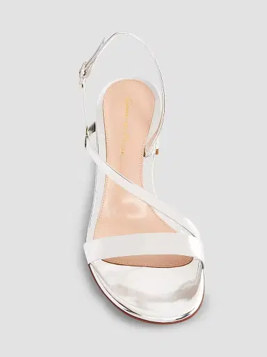 Gianvito Rossi Women's Betsey 45MM Metallic Leather Sandals - Silver | Thumbnail 4 Gianvito Rossi Women's Betsey 45MM Metallic Leather Sandals - Silver | Thumbnail 4
