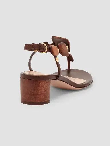 Gianvito Rossi Women's 45MM Beaded Leather Sandals - Brown | Thumbnail 3 Gianvito Rossi Women's 45MM Beaded Leather Sandals - Brown | Thumbnail 3
