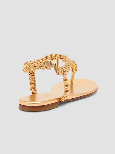 Gianvito Rossi Women's Woven Leather Flat Sandals - Meko Mekong | Thumbnail 3 Gianvito Rossi Women's Woven Leather Flat Sandals - Meko Mekong | Thumbnail 3