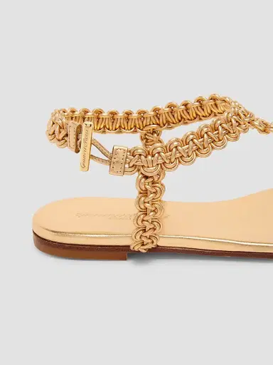 Gianvito Rossi Women's Woven Leather Flat Sandals - Meko Mekong | Thumbnail 5 Gianvito Rossi Women's Woven Leather Flat Sandals - Meko Mekong | Thumbnail 5