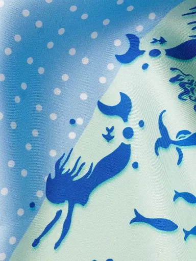 Prada Women's Printed Silk Twill Scarf | Thumbnail 2 Prada Women's Printed Silk Twill Scarf | Thumbnail 2