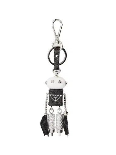 Prada Men's Robot Saffiano Leather Keychain Charm - Multicolored | Thumbnail 1 Prada Men's Robot Saffiano Leather Keychain Charm - Multicolored | Thumbnail 1