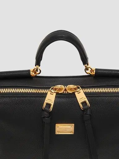 Dolce & Gabbana Women's Vittoria Leather Top Handle Bag - Nero | Thumbnail 5 Dolce & Gabbana Women's Vittoria Leather Top Handle Bag - Nero | Thumbnail 5