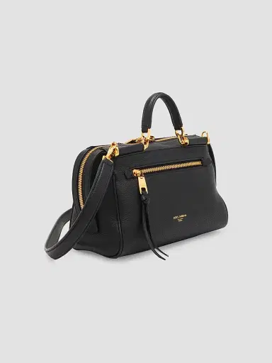 Dolce & Gabbana Women's Vittoria Leather Top Handle Bag - Nero | Thumbnail 6 Dolce & Gabbana Women's Vittoria Leather Top Handle Bag - Nero | Thumbnail 6