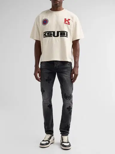 Ksubi Men's Zoom Ekcess Logo T-Shirt - Natural | Thumbnail 2 Ksubi Men's Zoom Ekcess Logo T-Shirt - Natural | Thumbnail 2