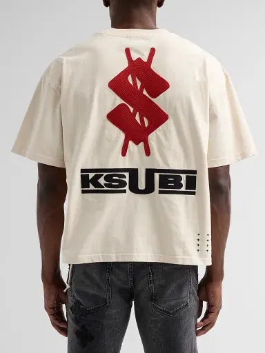 Ksubi Men's Zoom Ekcess Logo T-Shirt - Natural | Thumbnail 3 Ksubi Men's Zoom Ekcess Logo T-Shirt - Natural | Thumbnail 3