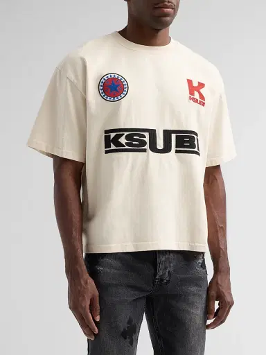 Ksubi Men's Zoom Ekcess Logo T-Shirt - Natural | Thumbnail 4 Ksubi Men's Zoom Ekcess Logo T-Shirt - Natural | Thumbnail 4