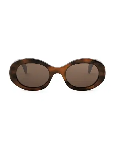 CELINE Women's Triomphe 52MM Oval Sunglasses - Blonde Havana Brown | Thumbnail 2 CELINE Women's Triomphe 52MM Oval Sunglasses - Blonde Havana Brown | Thumbnail 2