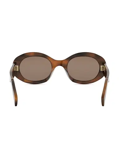 CELINE Women's Triomphe 52MM Oval Sunglasses - Blonde Havana Brown | Thumbnail 5 CELINE Women's Triomphe 52MM Oval Sunglasses - Blonde Havana Brown | Thumbnail 5