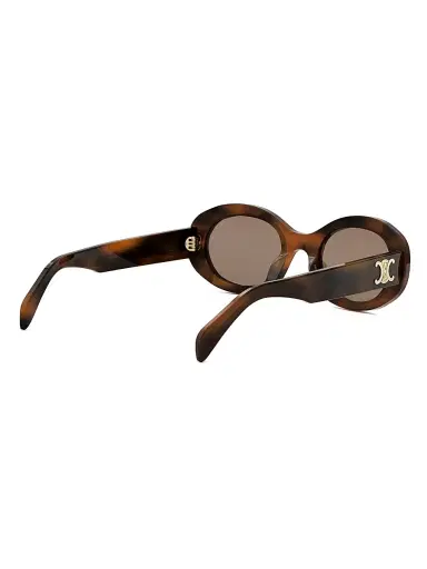 CELINE Women's Triomphe 52MM Oval Sunglasses - Blonde Havana Brown | Thumbnail 6 CELINE Women's Triomphe 52MM Oval Sunglasses - Blonde Havana Brown | Thumbnail 6