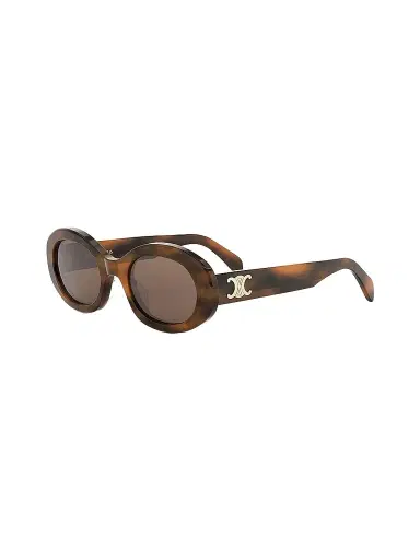CELINE Women's Triomphe 52MM Oval Sunglasses - Blonde Havana Brown | Thumbnail 1 CELINE Women's Triomphe 52MM Oval Sunglasses - Blonde Havana Brown | Thumbnail 1