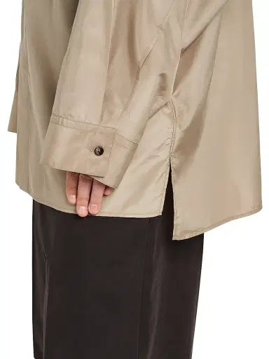 Bottega Veneta Men's Washed Silk Taffeta Overshirt | Thumbnail 6 Bottega Veneta Men's Washed Silk Taffeta Overshirt | Thumbnail 6