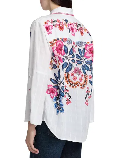 Johnny Was Women's Lirielle Floral Button-Front Shirt - Lirelle - Size XL | Thumbnail 5 Johnny Was Women's Lirielle Floral Button-Front Shirt - Lirelle - Size XL | Thumbnail 5
