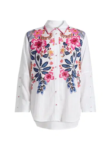 Johnny Was Women's Lirielle Floral Button-Front Shirt - Lirelle - Size XL | Thumbnail 1 Johnny Was Women's Lirielle Floral Button-Front Shirt - Lirelle - Size XL | Thumbnail 1