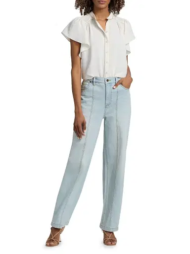 Ramy Brook Women's Aurora Flutter-Sleeve Top - | Thumbnail 2 Ramy Brook Women's Aurora Flutter-Sleeve Top - | Thumbnail 2