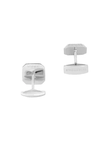 Tateossian Men's Lapis & Rhodium-Plated Sterling Silver Signature Octagon Cufflinks - Blue | Thumbnail 3 Tateossian Men's Lapis & Rhodium-Plated Sterling Silver Signature Octagon Cufflinks - Blue | Thumbnail 3