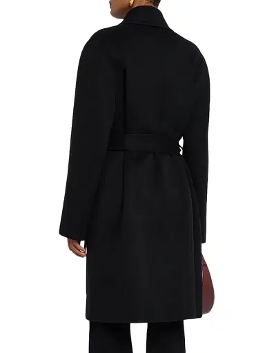 Sofia Cashmere Women's Double-Face Wool-Cashmere Wrap Coat - Black | Thumbnail 4 Sofia Cashmere Women's Double-Face Wool-Cashmere Wrap Coat - Black | Thumbnail 4