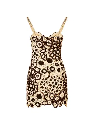 PatBo Women's Coral Floral Cotton Crochet Minidress - Black White | Thumbnail 2 PatBo Women's Coral Floral Cotton Crochet Minidress - Black White | Thumbnail 2