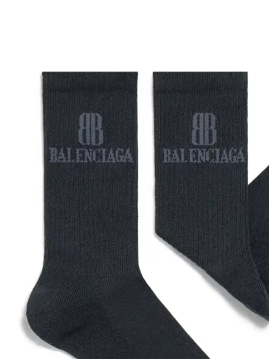 Balenciaga Women's Nano Socks - Black Faded - Size Small | Thumbnail 2 Balenciaga Women's Nano Socks - Black Faded - Size Small | Thumbnail 2
