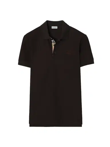 Burberry Men's Eddie Cotton Piqué Slim-Fit Polo Shirt - Clove Brown | Thumbnail 1 Burberry Men's Eddie Cotton Piqué Slim-Fit Polo Shirt - Clove Brown | Thumbnail 1