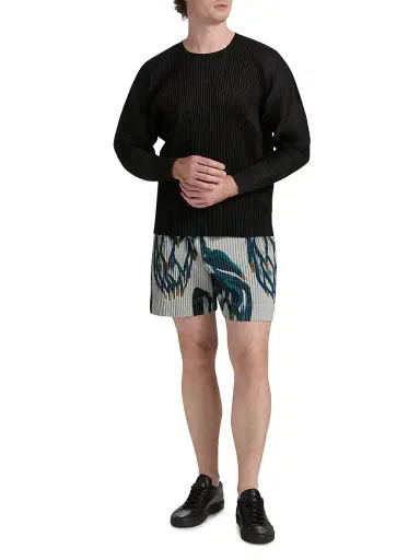 Homme Plissé Issey Miyake Men's Agave Mesh Pleated Top - Black - Size XL | Thumbnail 2 Homme Plissé Issey Miyake Men's Agave Mesh Pleated Top - Black - Size XL | Thumbnail 2