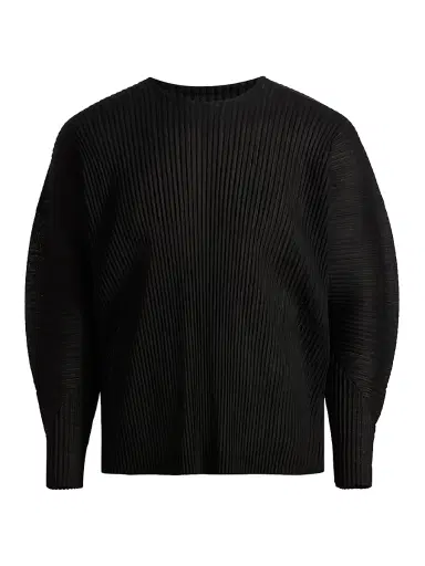 Homme Plissé Issey Miyake Men's Agave Mesh Pleated Top - Black - Size XL | Thumbnail 1 Homme Plissé Issey Miyake Men's Agave Mesh Pleated Top - Black - Size XL | Thumbnail 1
