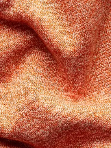 Eton Men's Linen-Cotton Fine Knit Polo Shirt - Orange | Thumbnail 7 Eton Men's Linen-Cotton Fine Knit Polo Shirt - Orange | Thumbnail 7