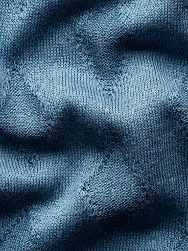 Eton Men's Cotton-Silk Knit Polo Sweater - Light Blue | Thumbnail 7 Eton Men's Cotton-Silk Knit Polo Sweater - Light Blue | Thumbnail 7
